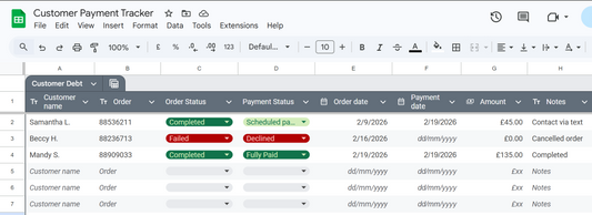 Customer Payment Tracker